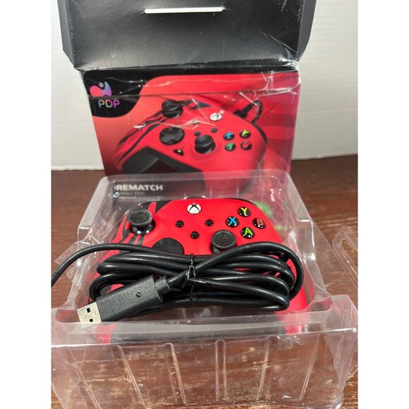 Xbox Rematch Spirit Red Wired Gaming Controller New V3 - Picture 1 of 3